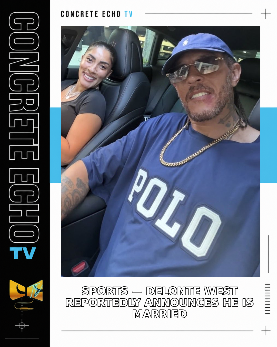 Photograph shared with the report showing Delonte West in a blue cap seated in a car.