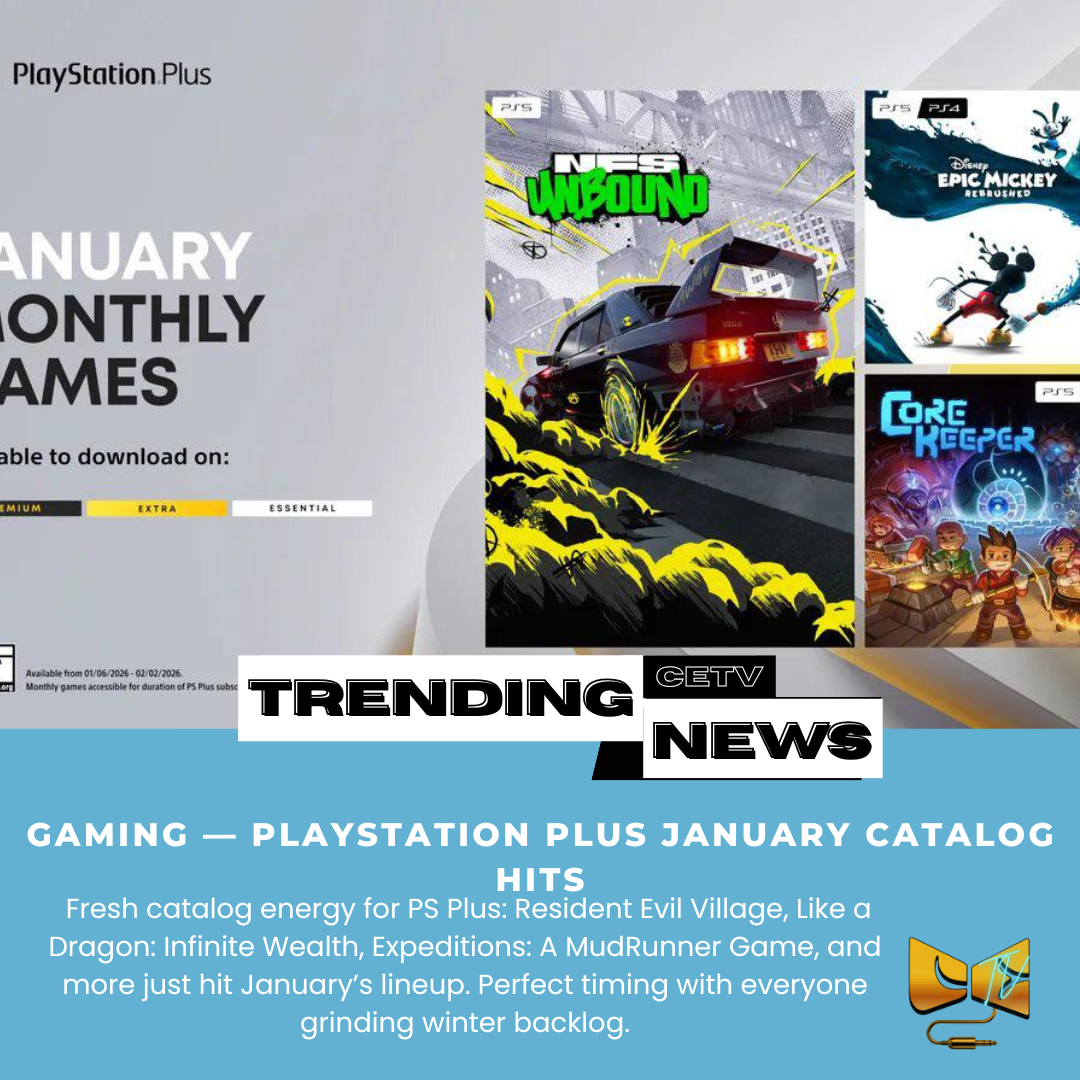 Gaming — PlayStation Plus January catalog hits