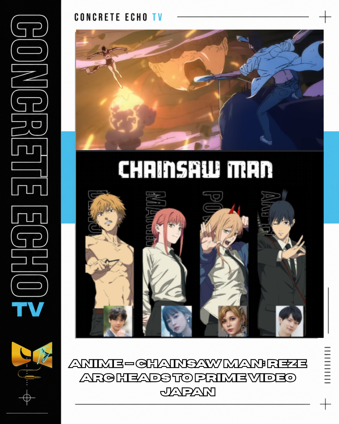 ANIME — CHAINSAW MAN: REZE ARC HEADS TO PRIME VIDEO JAPAN