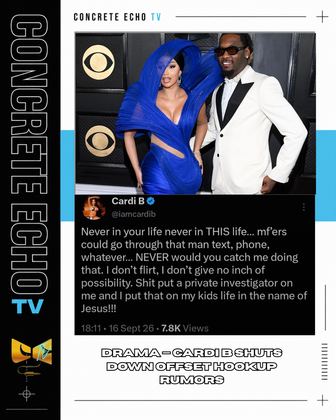 DRAMA — CARDI B SHUTS DOWN OFFSET HOOKUP RUMORS