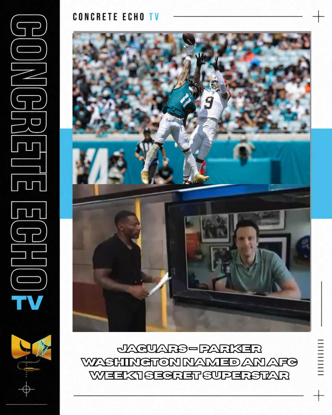 JAGUARS — PARKER WASHINGTON NAMED AN AFC WEEK 1 SECRET SUPERSTAR