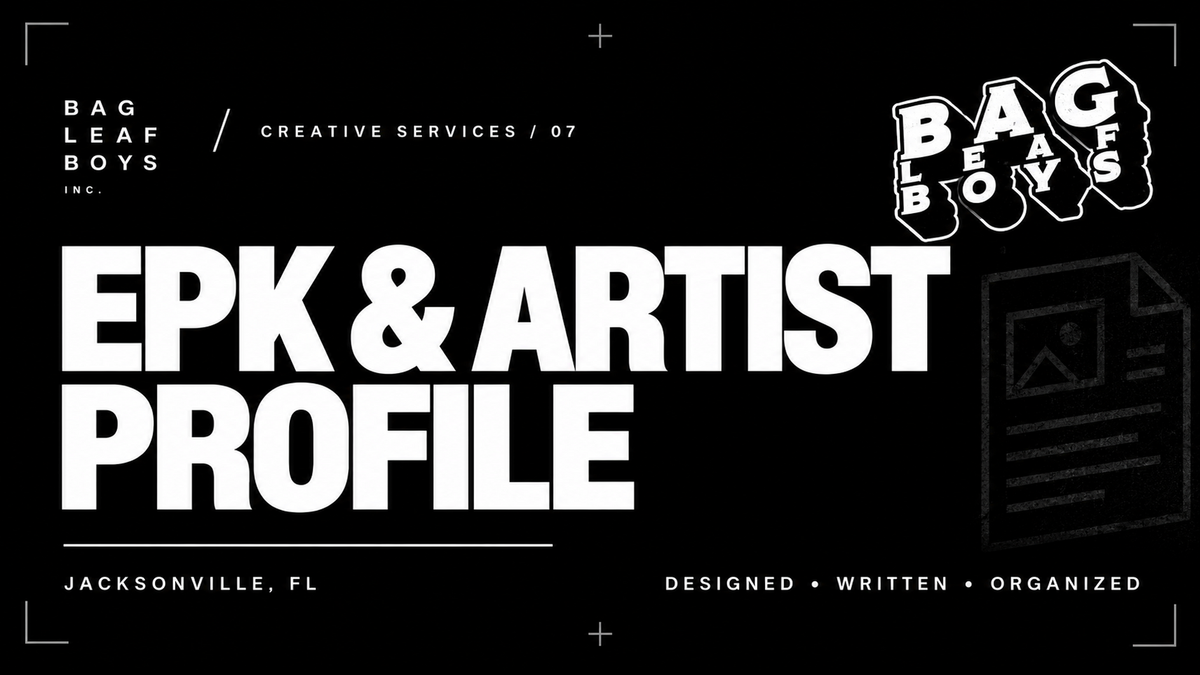 EPK Design & Artist Profile Development