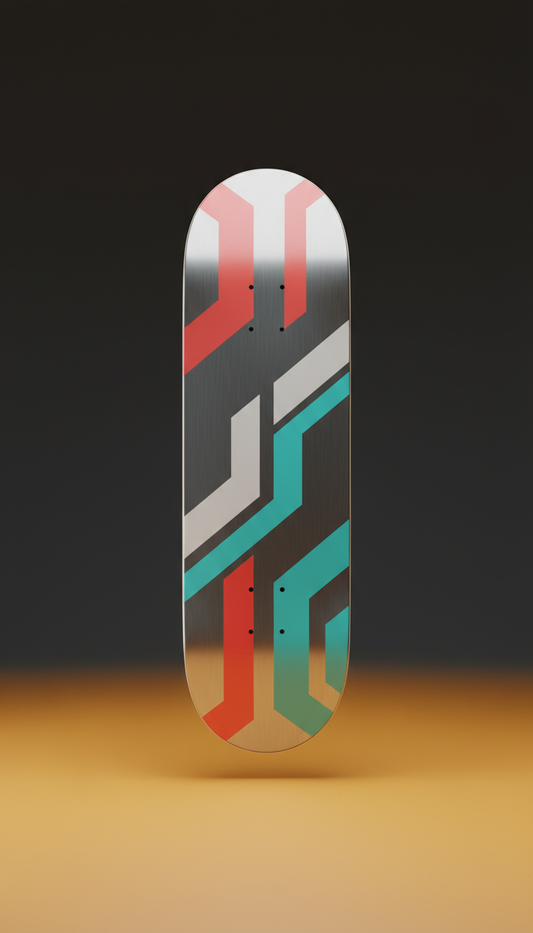 Metallic logo skate deck limited edition