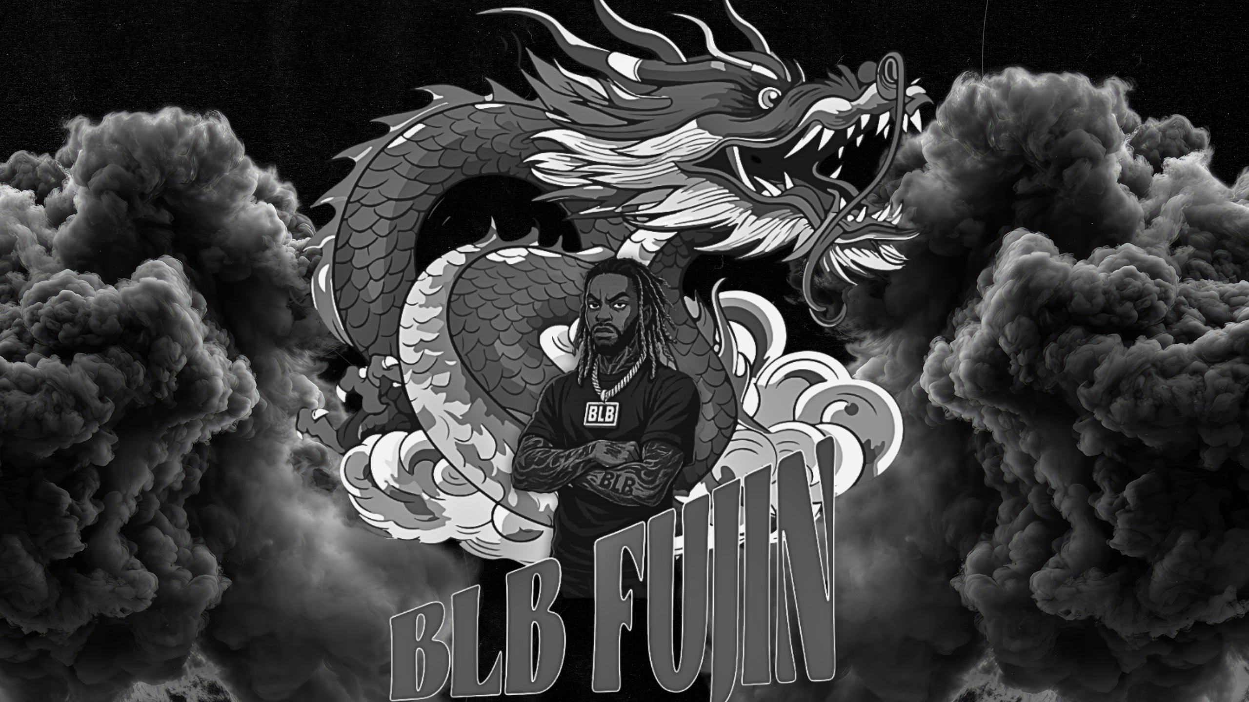 BLBFUJIN dragon beat store hero artwork – trap, R&B, drill instrumentals